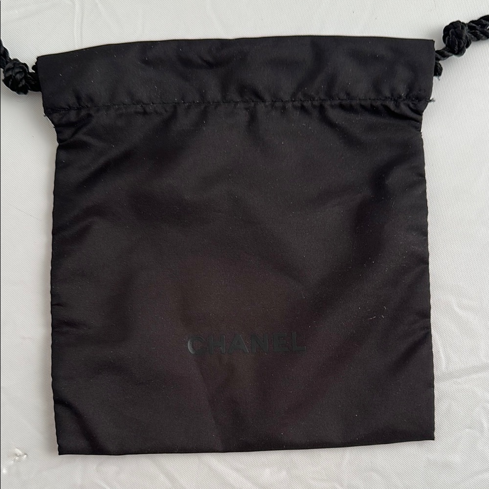 Chanel black drawstring dust bag for jewelry